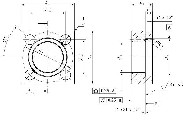 Hydraulic square flange clamps metric Hydraulic square flange clamps metric